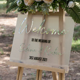 Frosted Acrylic Last Name Wedding Sign